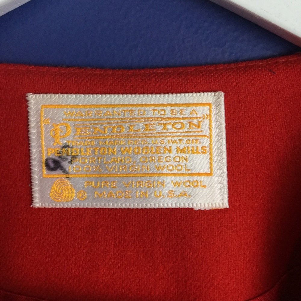 Pendleton Plaid Trim Vintage Virgin Wool Blazer - image 4